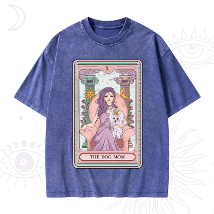 Purplehecate The Cute Dog Mom Tarot card Washed T-Shirt
