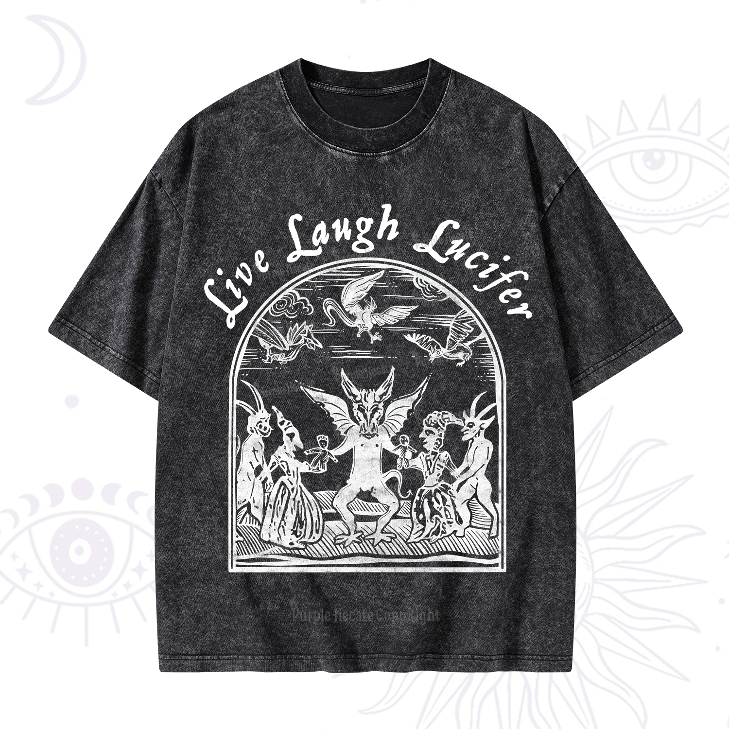Purplehecate Live Laugh Lucifer Washed T-Shirt