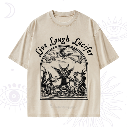 Purplehecate Live Laugh Lucifer Washed T-Shirt