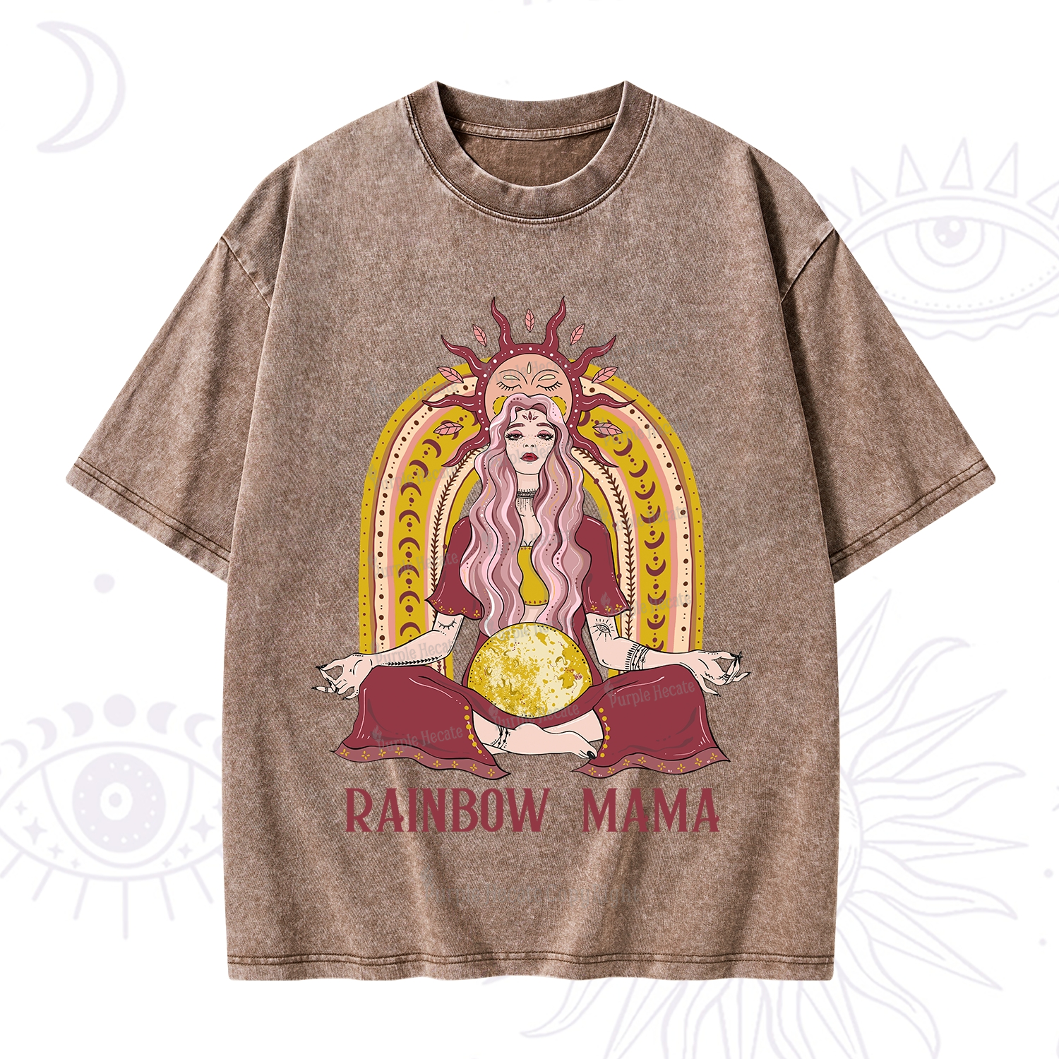 Purplehecate Rainbow Mama Washed T-Shirt