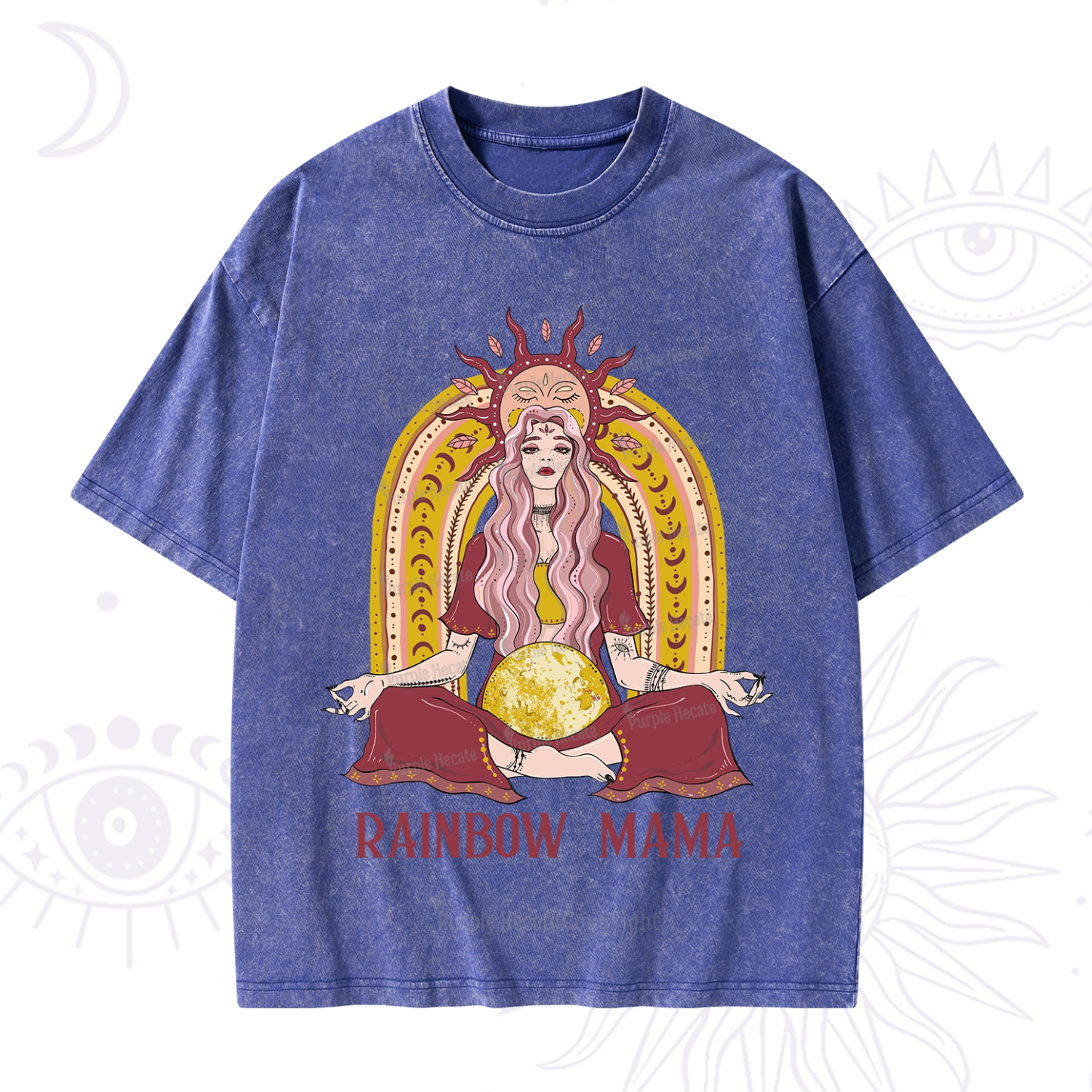 Purplehecate Rainbow Mama Washed T-Shirt