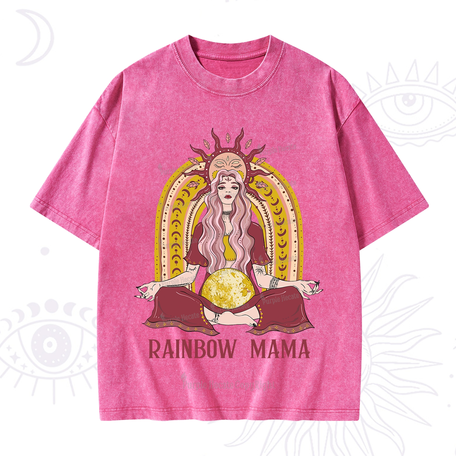 Purplehecate Rainbow Mama Washed T-Shirt