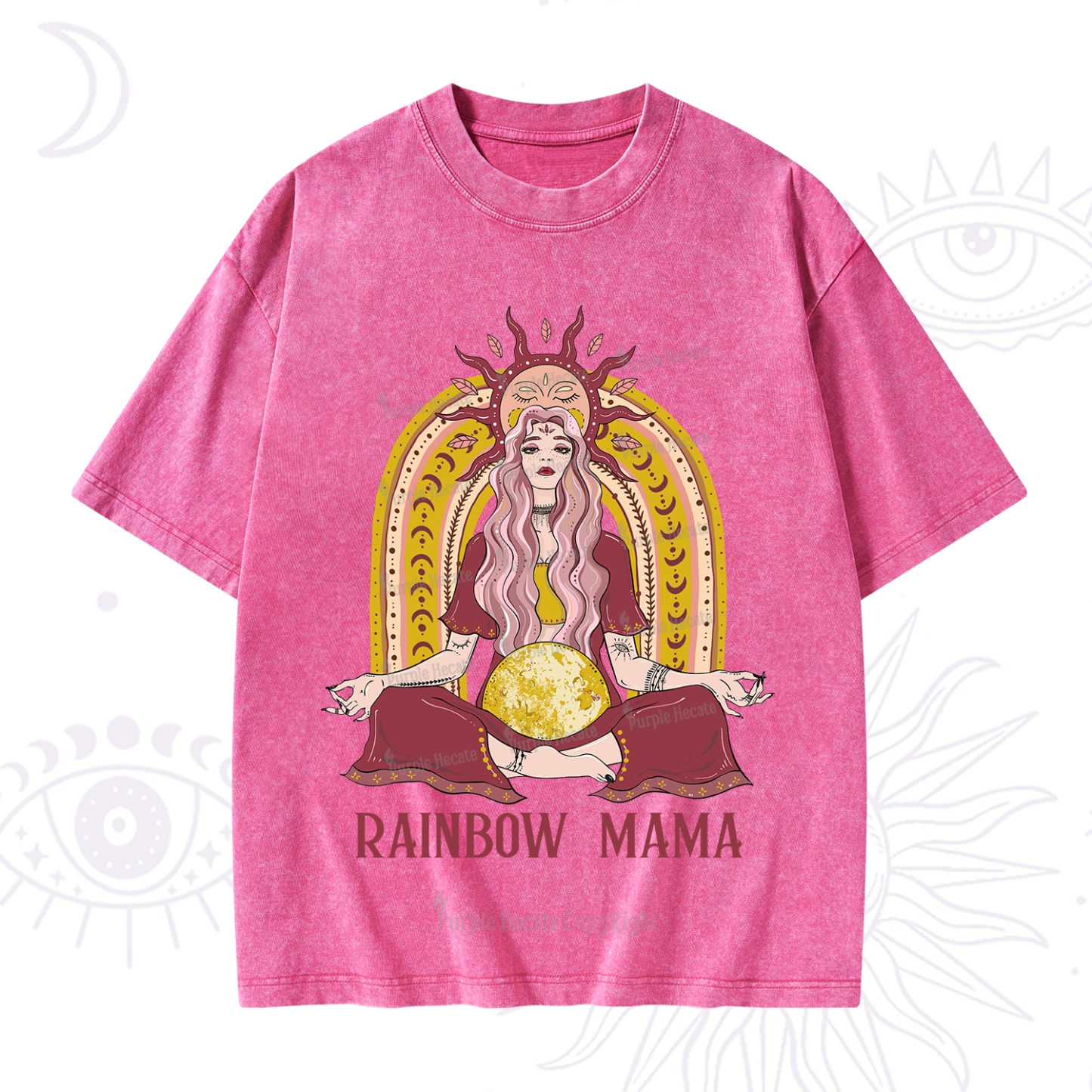 Purplehecate Rainbow Mama Washed T-Shirt