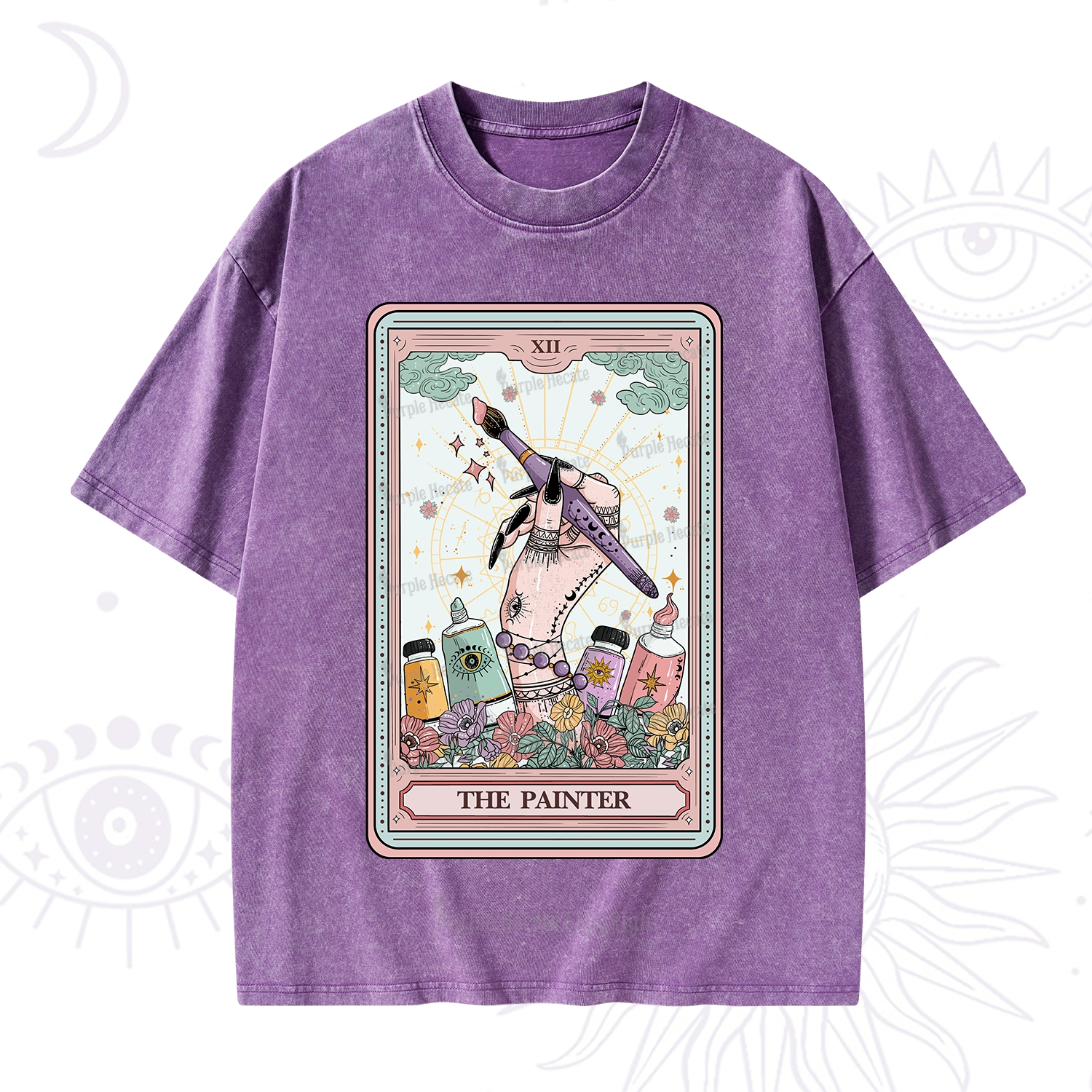 Purplehecate The Painter Tarot Washed T-Shirt