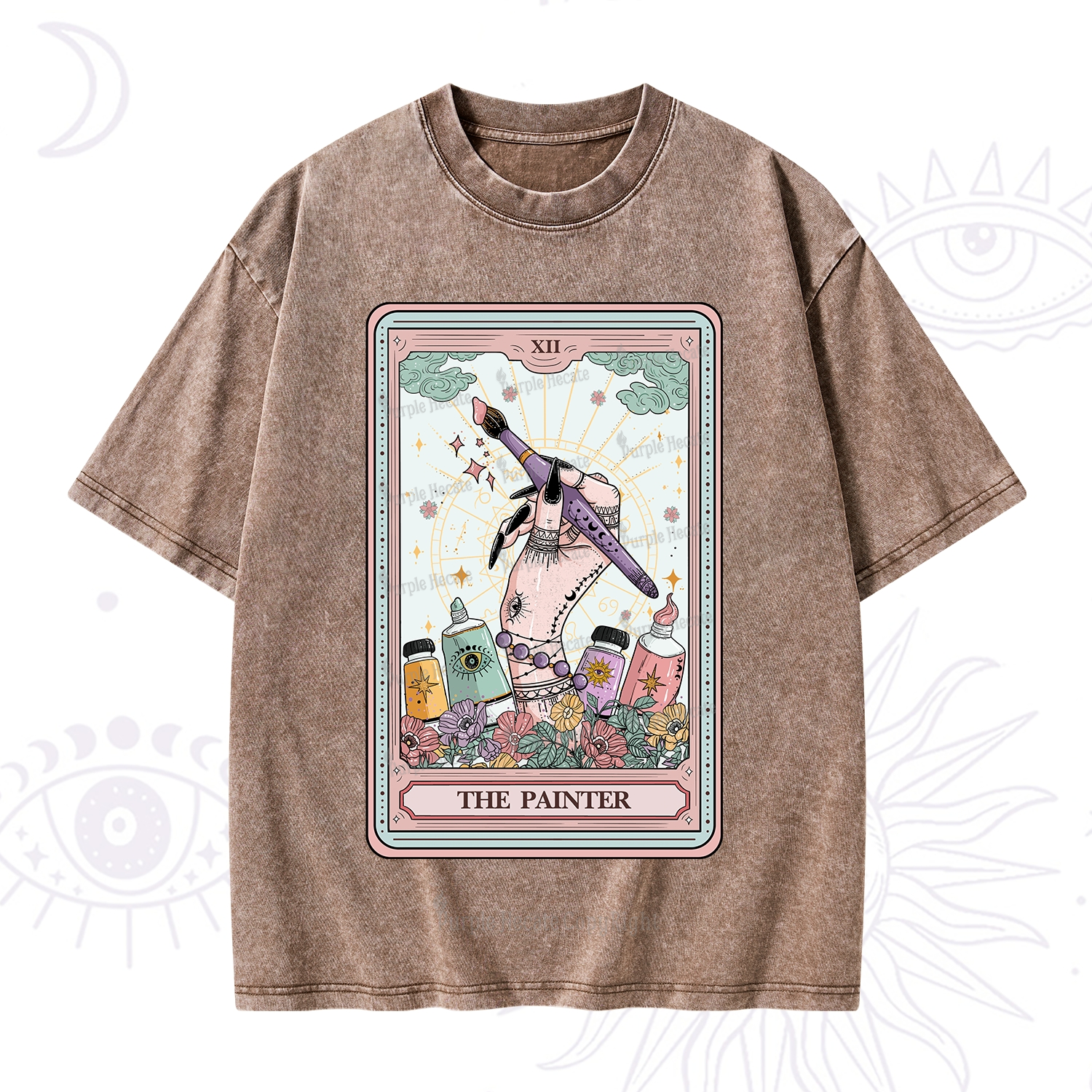 Purplehecate The Painter Tarot Washed T-Shirt