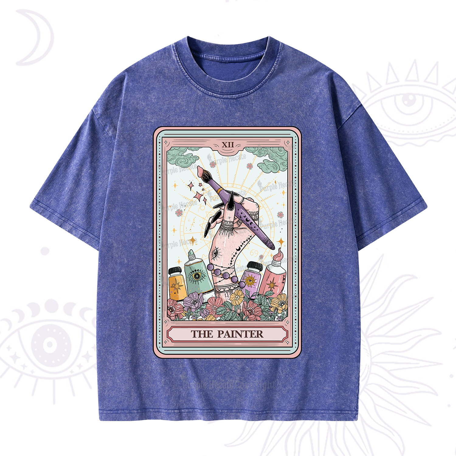 Purplehecate The Painter Tarot Washed T-Shirt