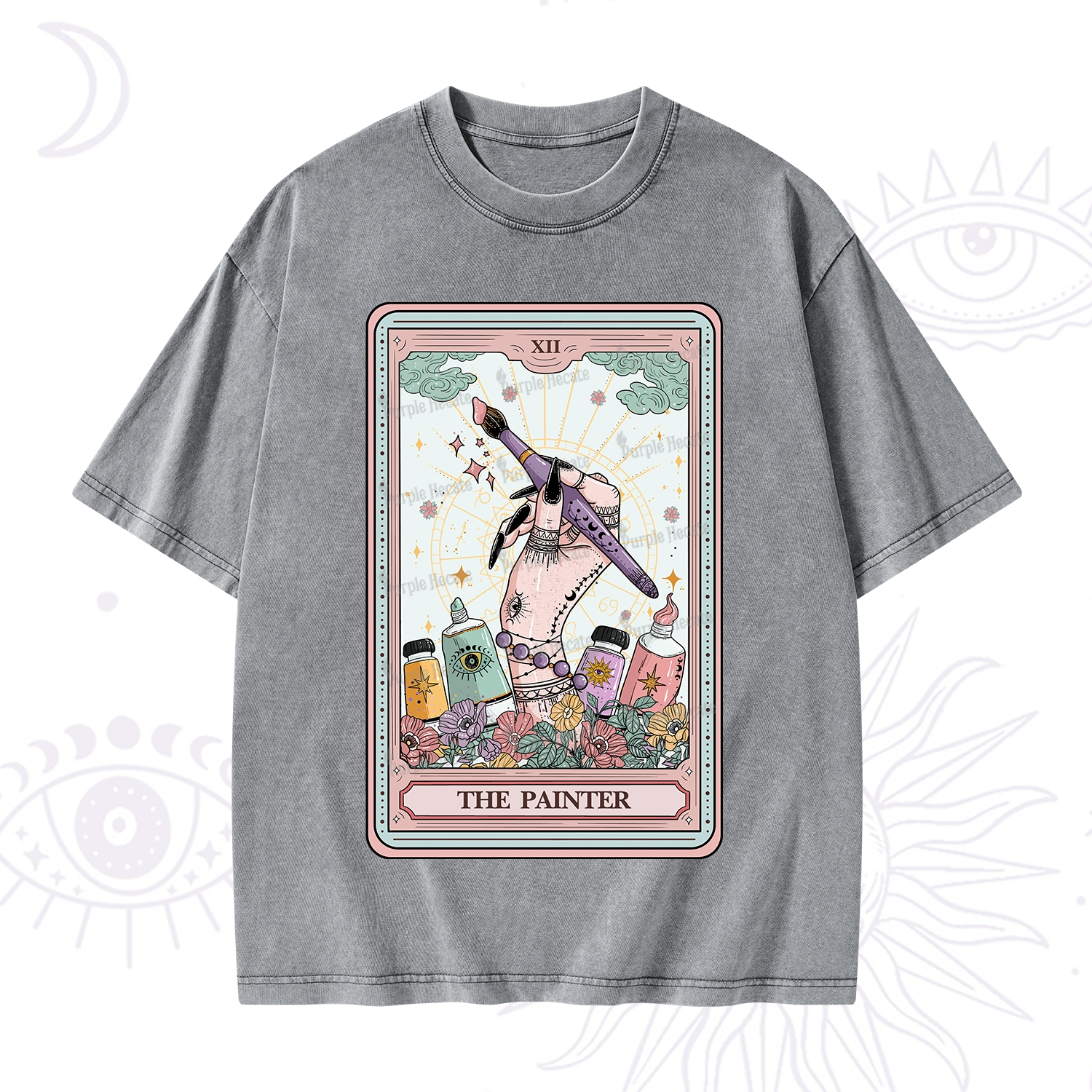 Purplehecate The Painter Tarot Washed T-Shirt