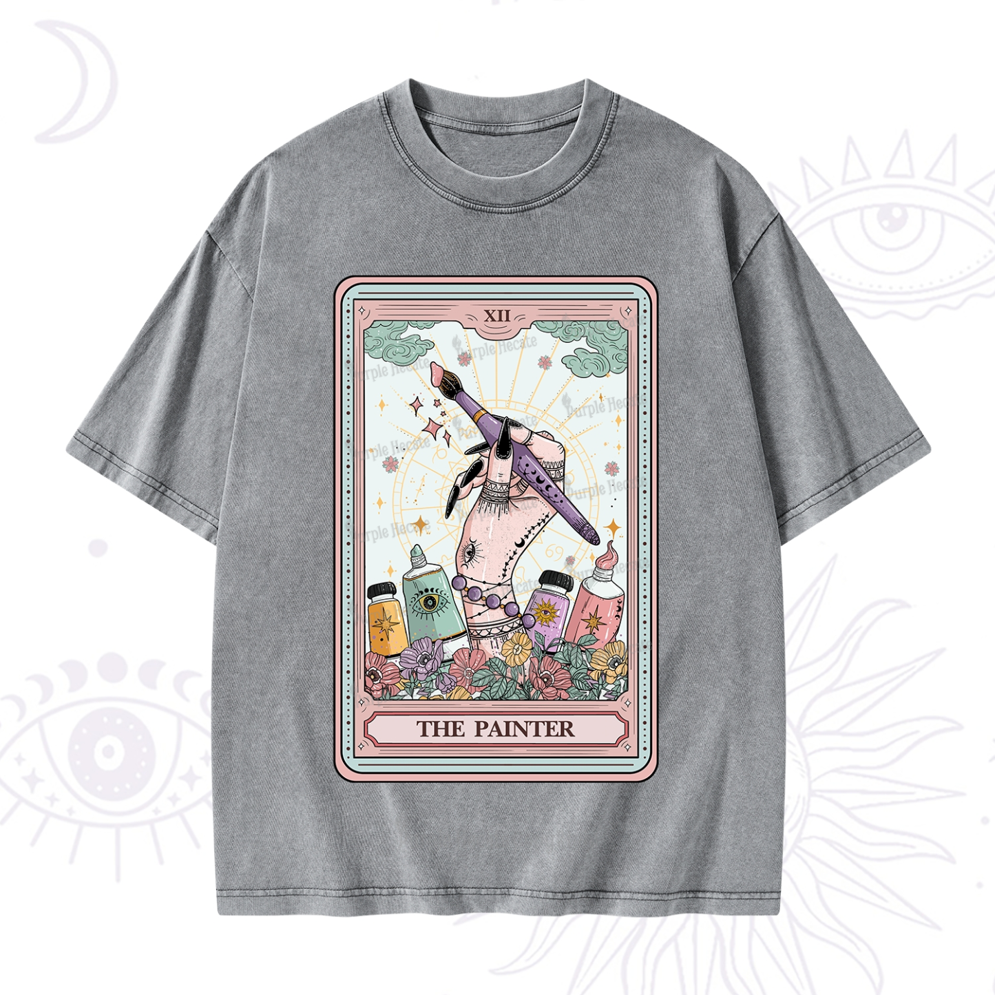 Purplehecate The Painter Tarot Washed T-Shirt