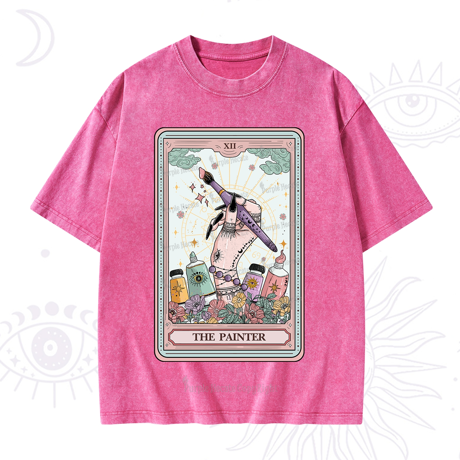 Purplehecate The Painter Tarot Washed T-Shirt