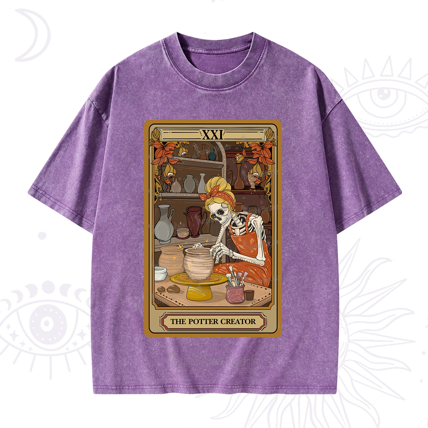Purplehecate The Potter Tarot Washed T-Shirt