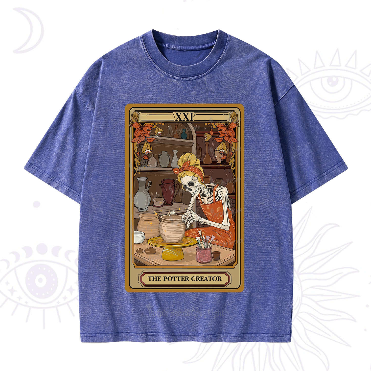 Purplehecate The Potter Tarot Washed T-Shirt