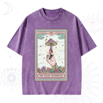 Purplehecate The Magic Murshroom Tarot Washed T-Shirt