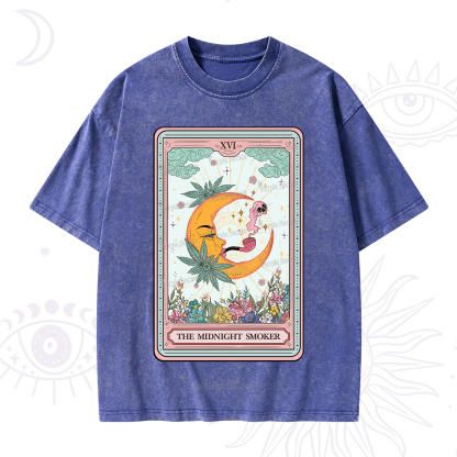 Purplehecate The Midnight Smoker Tarot Washed T-Shirt