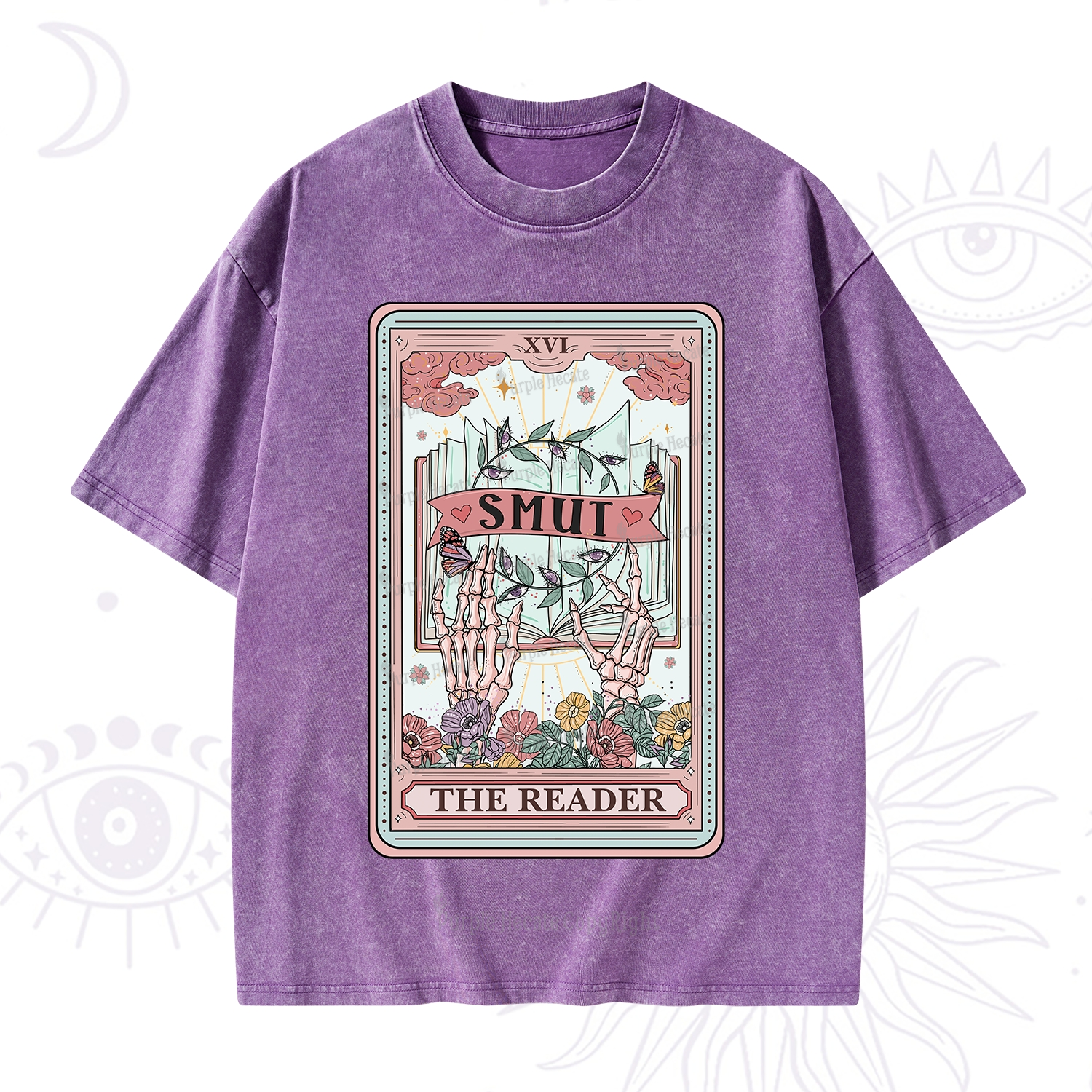 Purplehecate The Smut Reader Tarot Washed T-Shirt