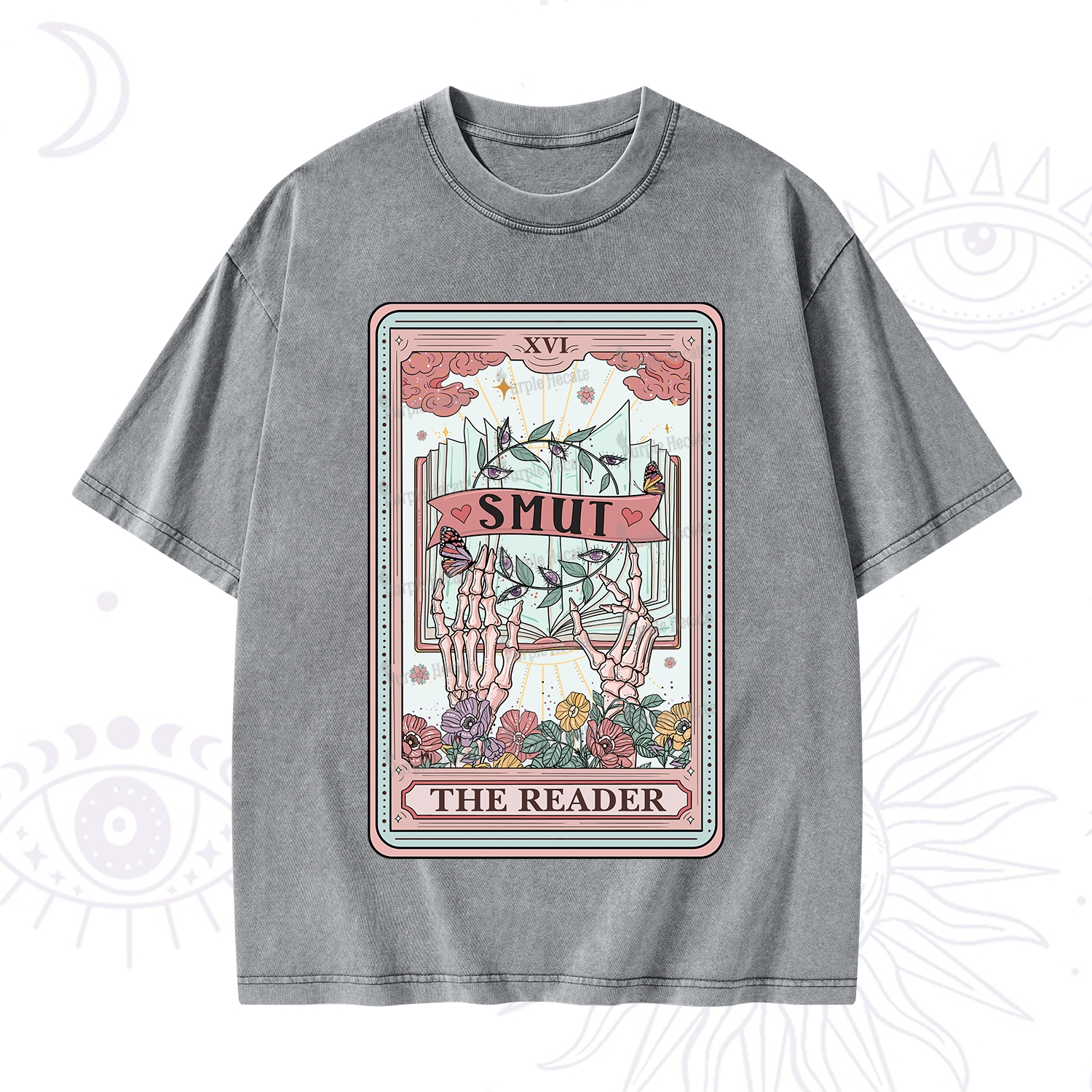 Purplehecate The Smut Reader Tarot Washed T-Shirt