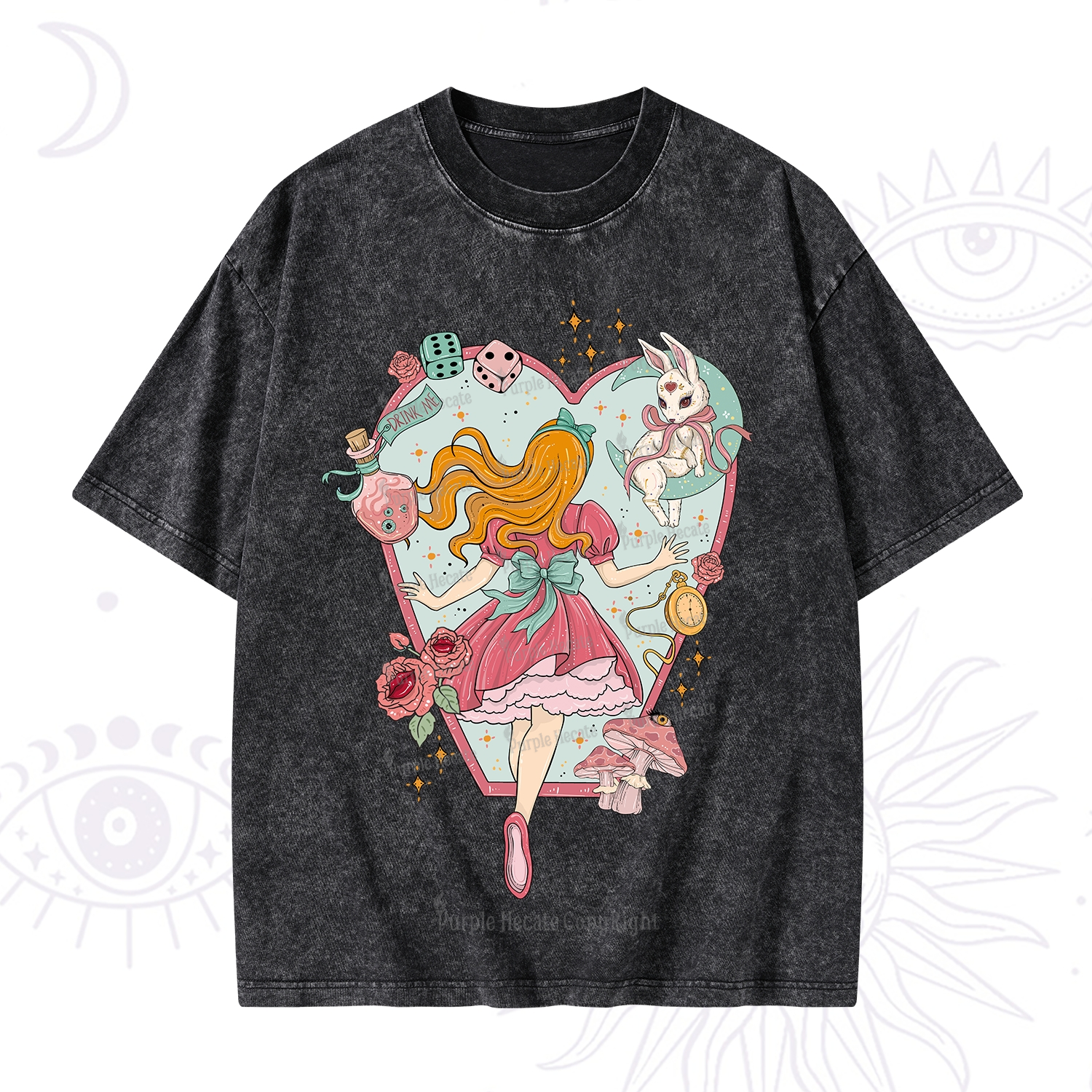 Purplehecate Alice's Secret Garden Washed T-Shirt