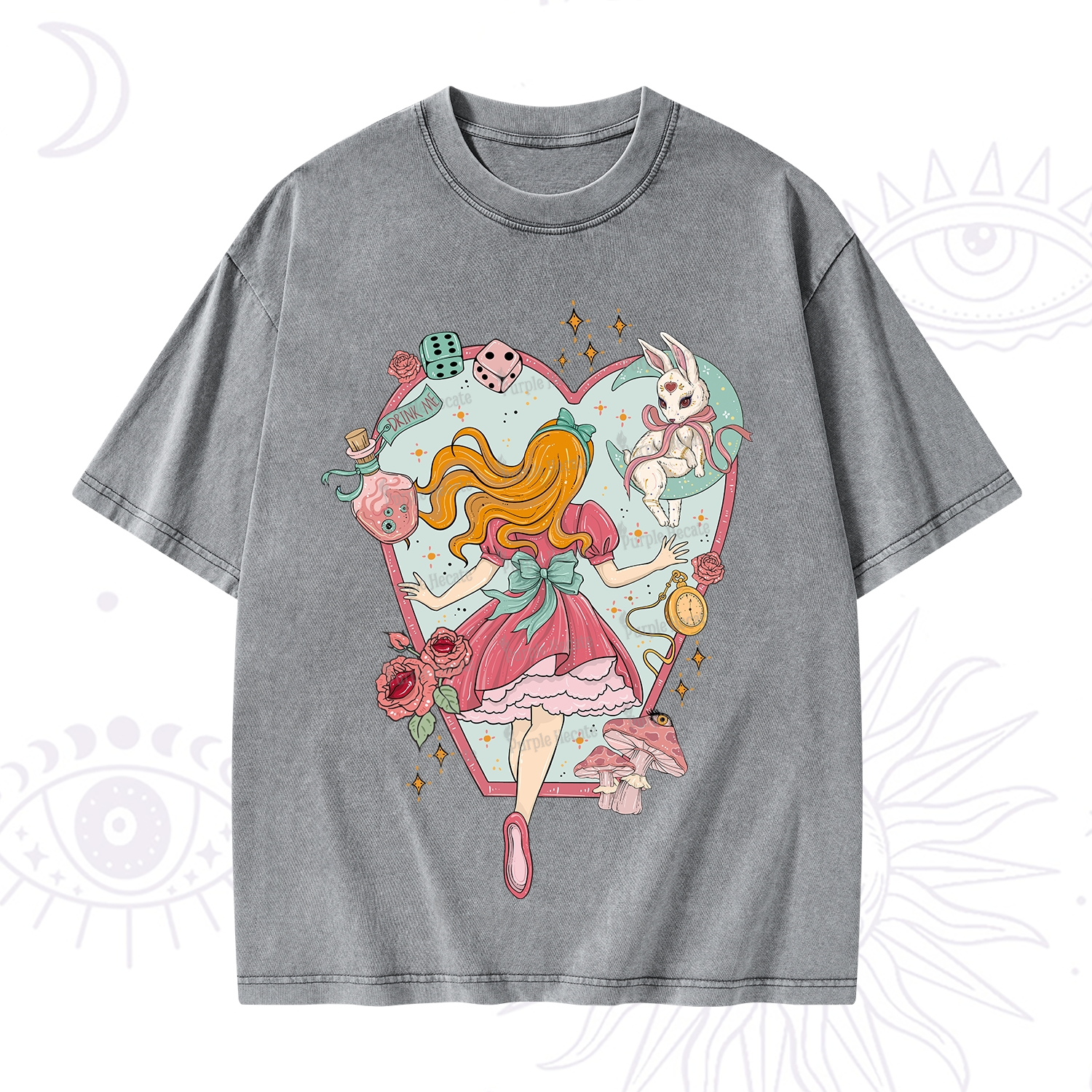 Purplehecate Alice's Secret Garden Washed T-Shirt