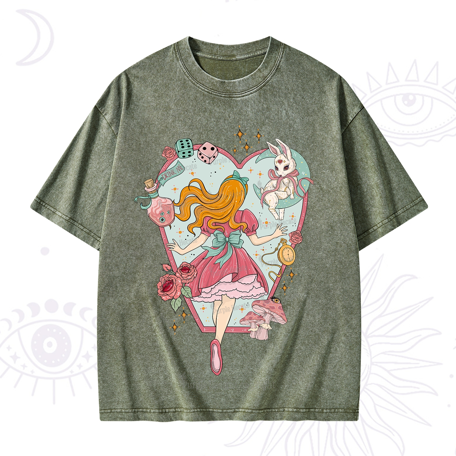 Purplehecate Alice's Secret Garden Washed T-Shirt