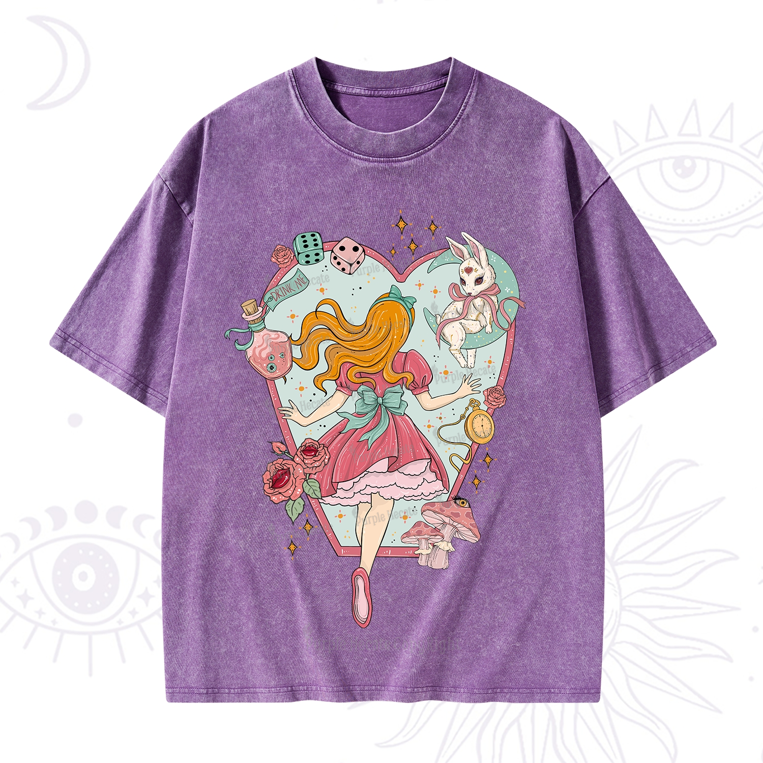 Purplehecate Alice's Secret Garden Washed T-Shirt