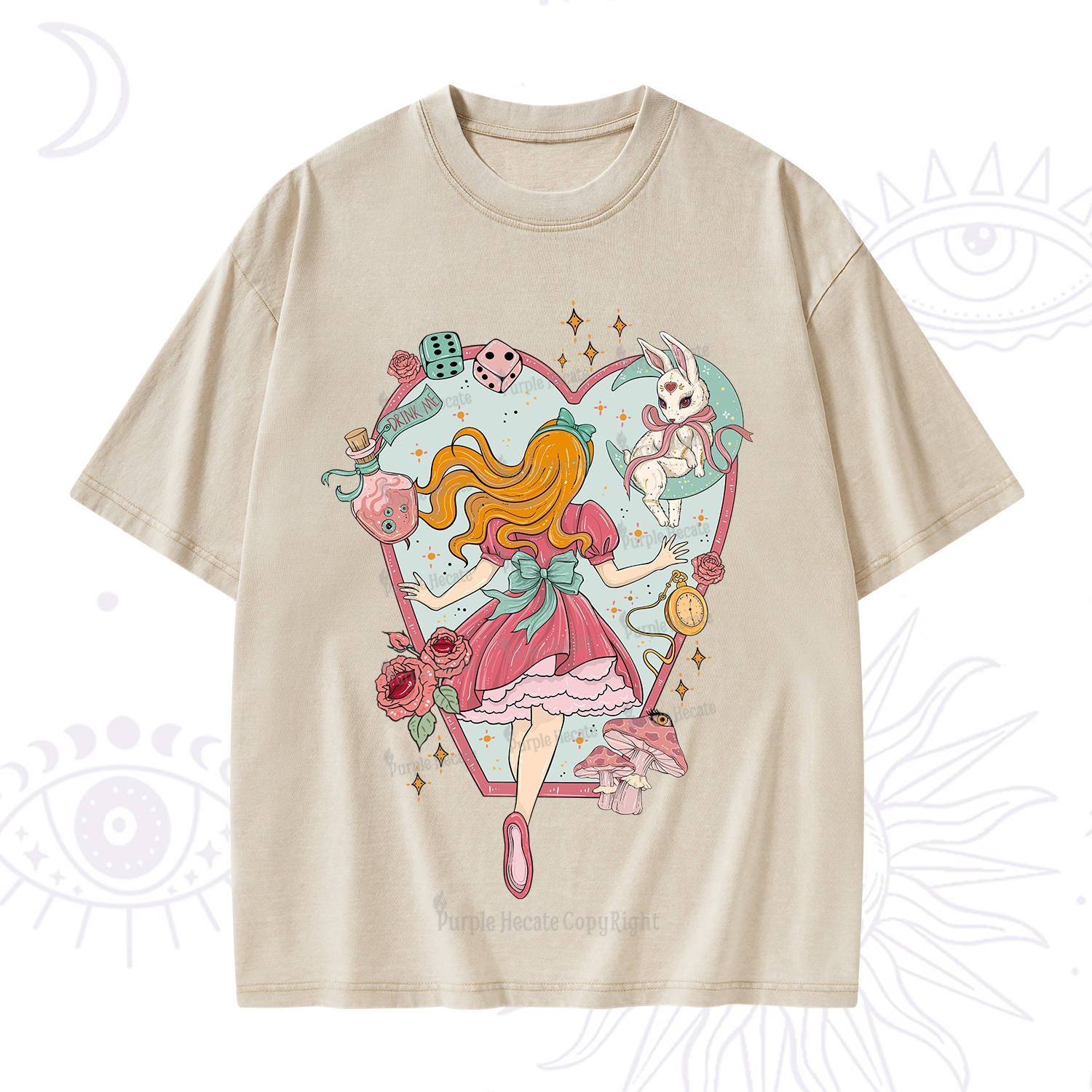 Purplehecate Alice's Secret Garden Washed T-Shirt