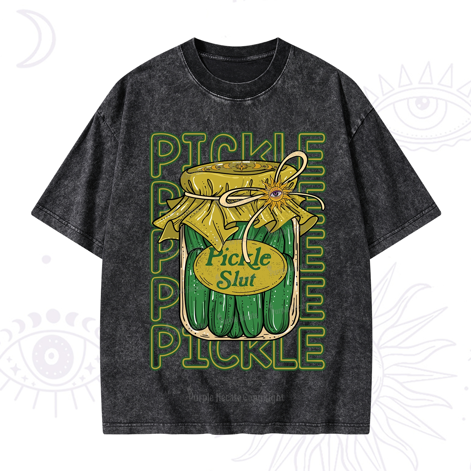 Purplehecate Pickle Slut Washed T-Shirt