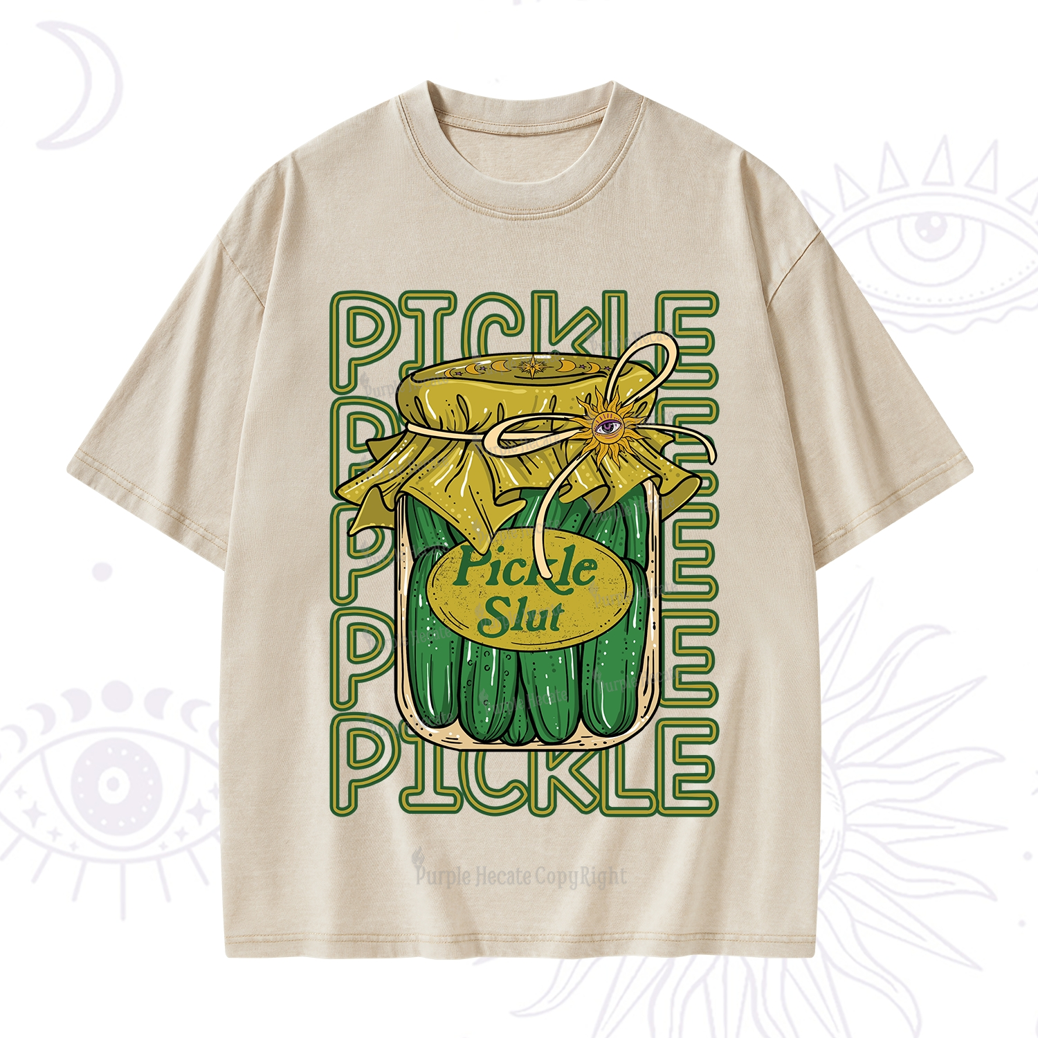 Purplehecate Pickle Slut Washed T-Shirt