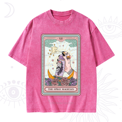 Purplehecate The Spray Magician Tarot Card Washed T-Shirt