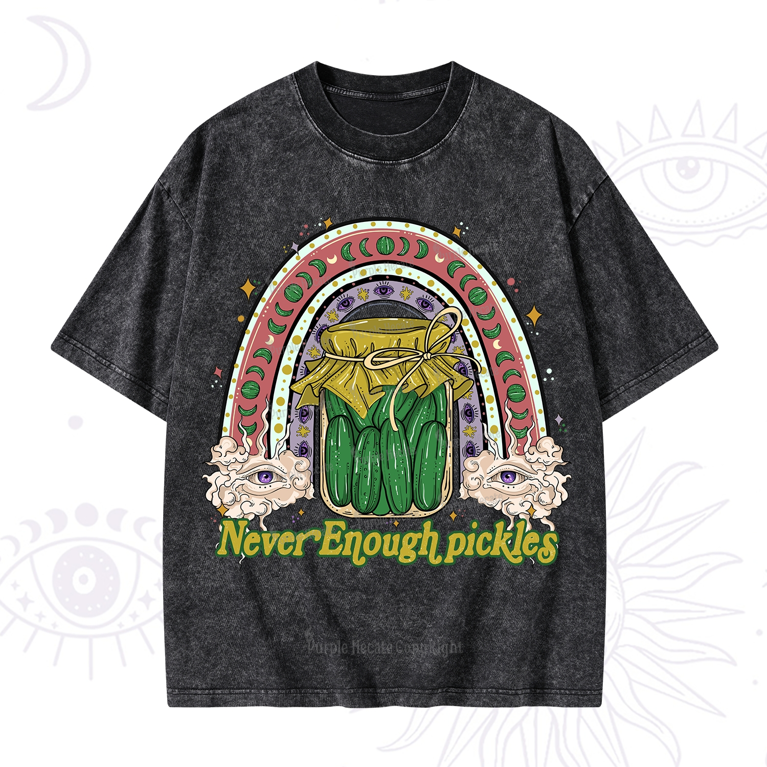 Purplehecate Never Enough Pickles Washed T-Shirt