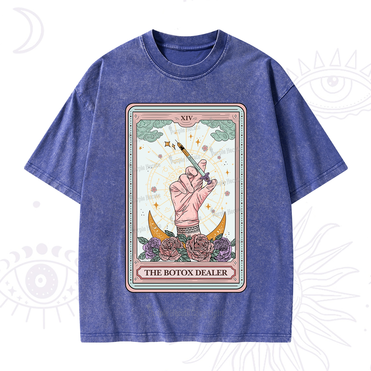 Purplehecate The Botox Dealer Tarot Card Washed T-Shirt