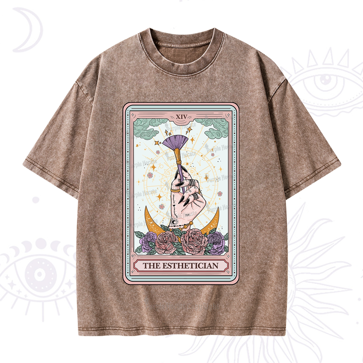 Purplehecate The Esthetician Tarot Card Washed T-Shirt
