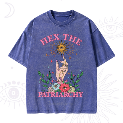 Purplehecate Hex The Patriarchy Witchy Washed T-Shirt