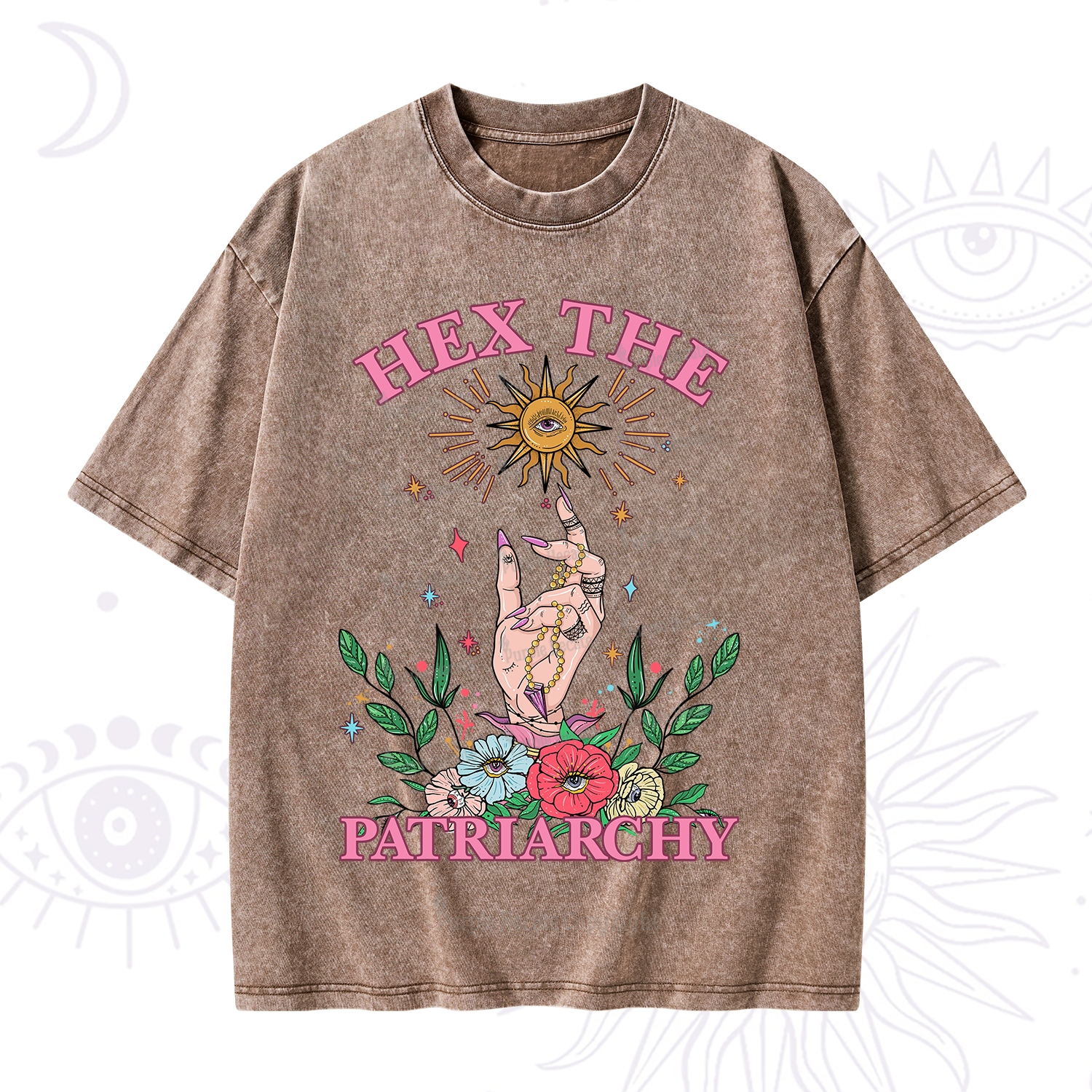 Purplehecate Hex The Patriarchy Witchy Washed T-Shirt