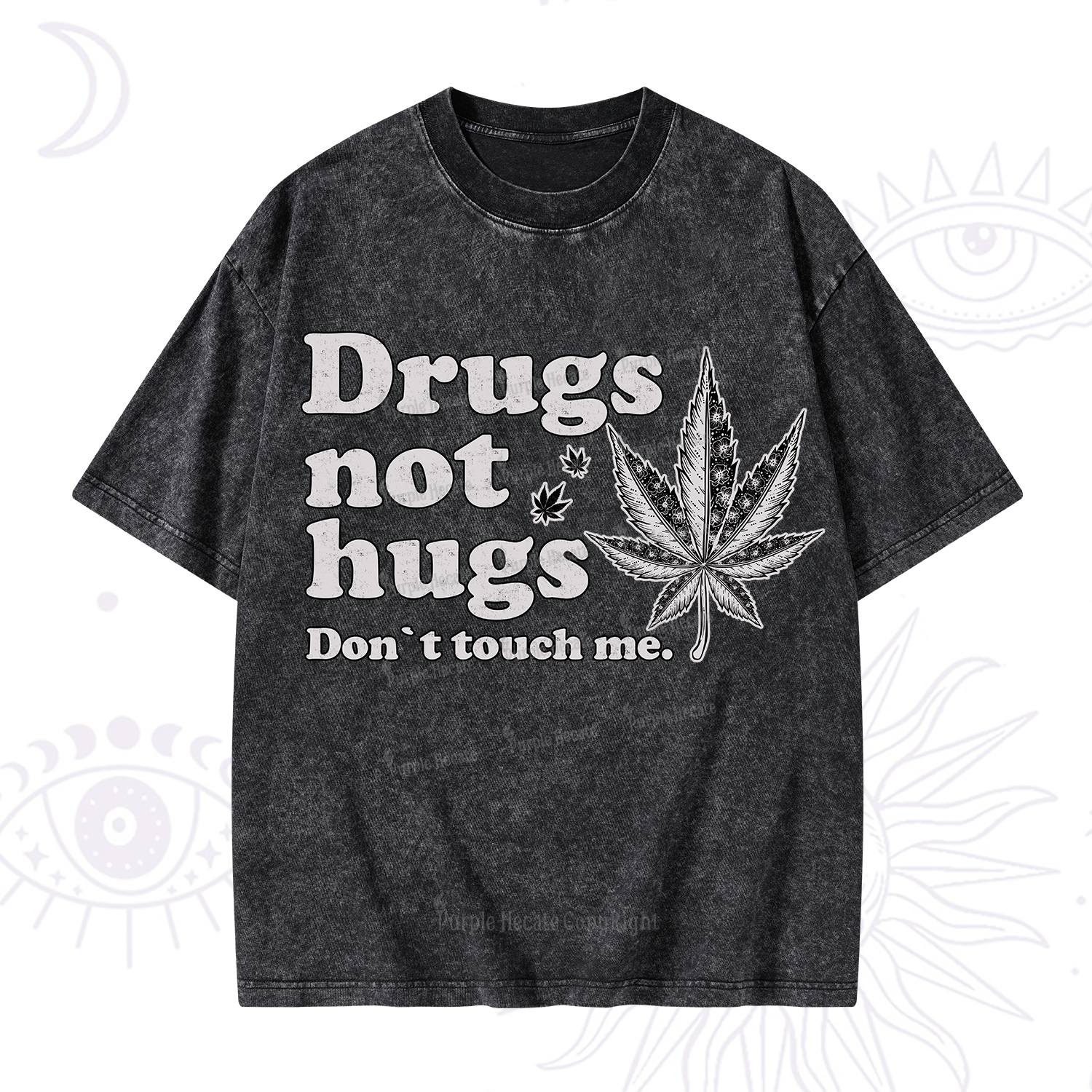 Purplehecate Don't Touch Me Washed T-Shirt