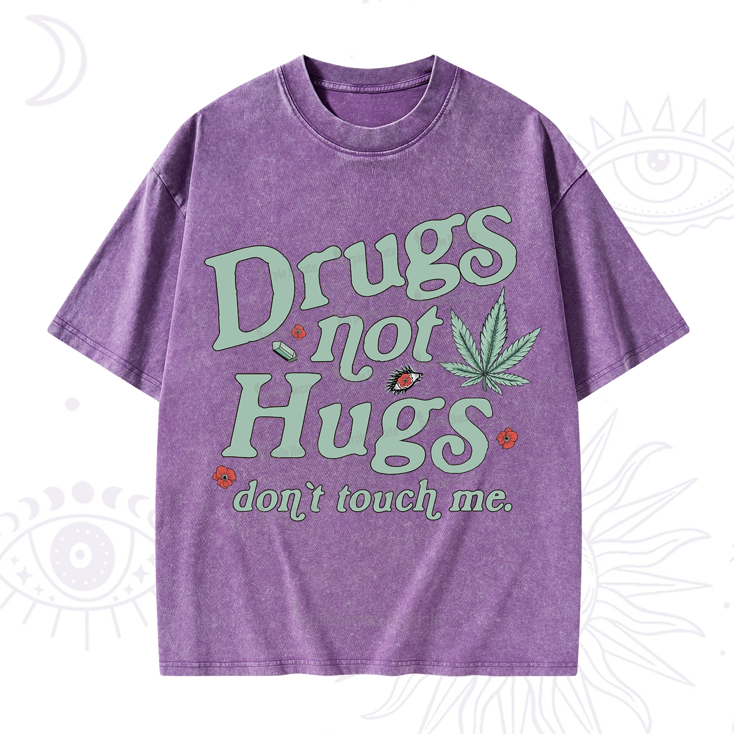 Purplehecate Sarcastic Weed Washed T-Shirt
