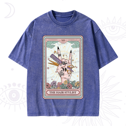 Purplehecate The Hair Stylist Tarot Washed T-Shirt