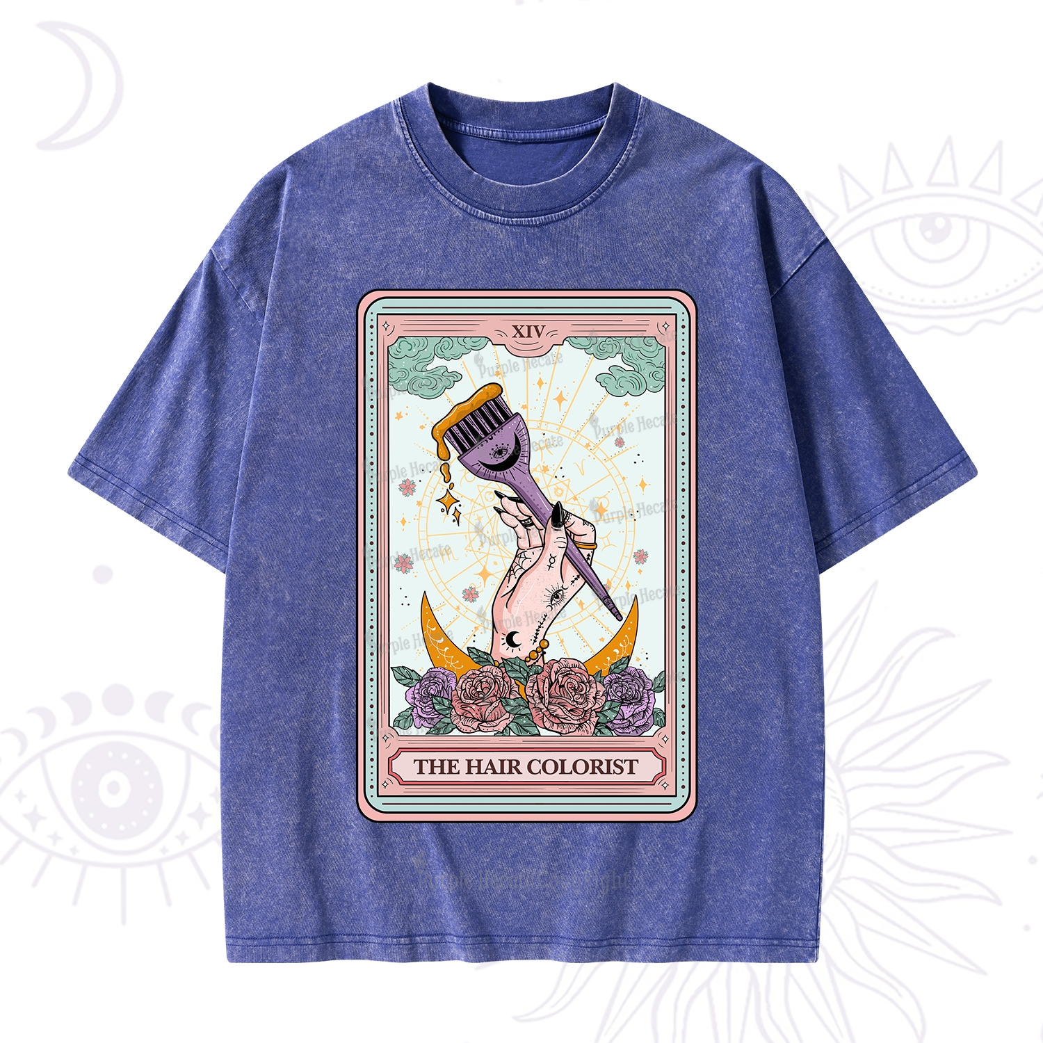 Purplehecate The Hair Colorist Tarot Washed T-Shirt