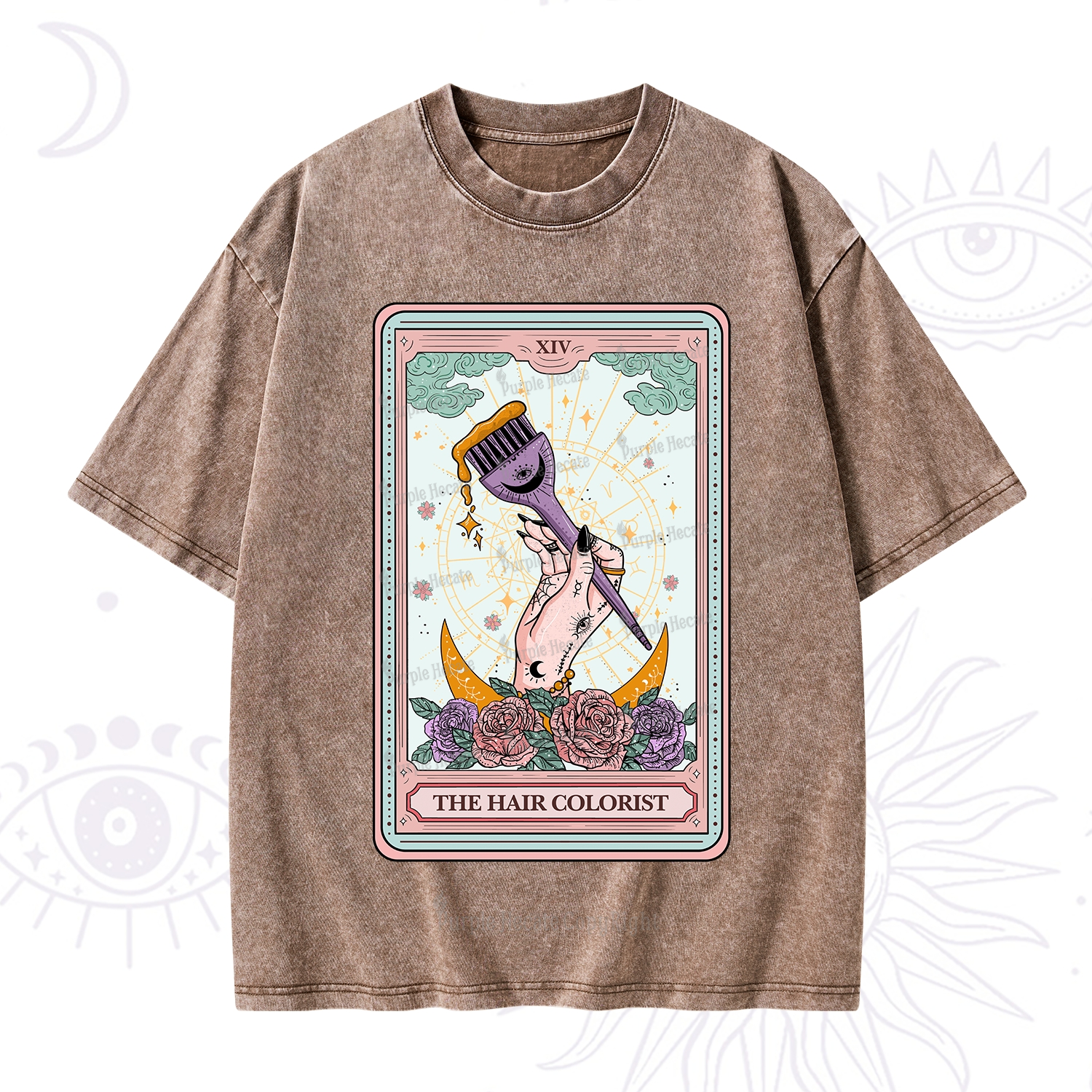 Purplehecate The Hair Colorist Tarot Washed T-Shirt