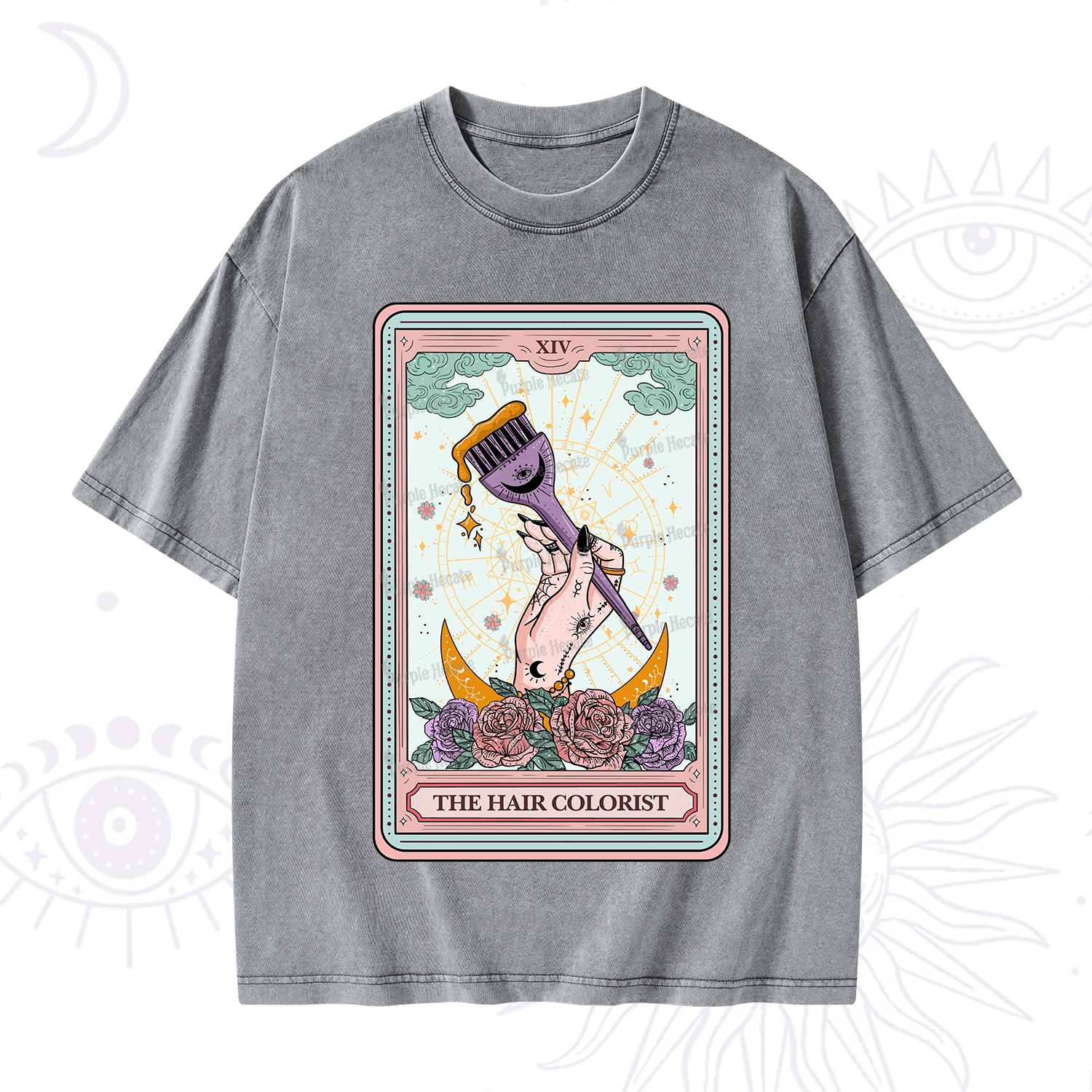 Purplehecate The Hair Colorist Tarot Washed T-Shirt