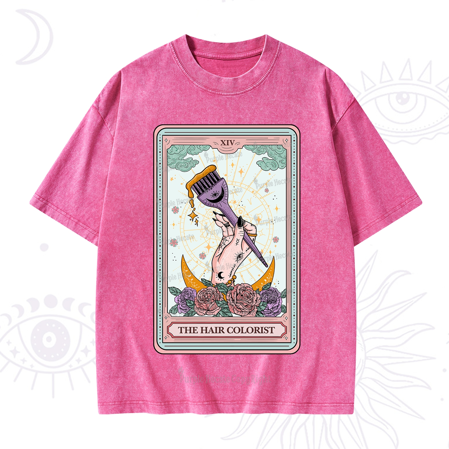 Purplehecate The Hair Colorist Tarot Washed T-Shirt