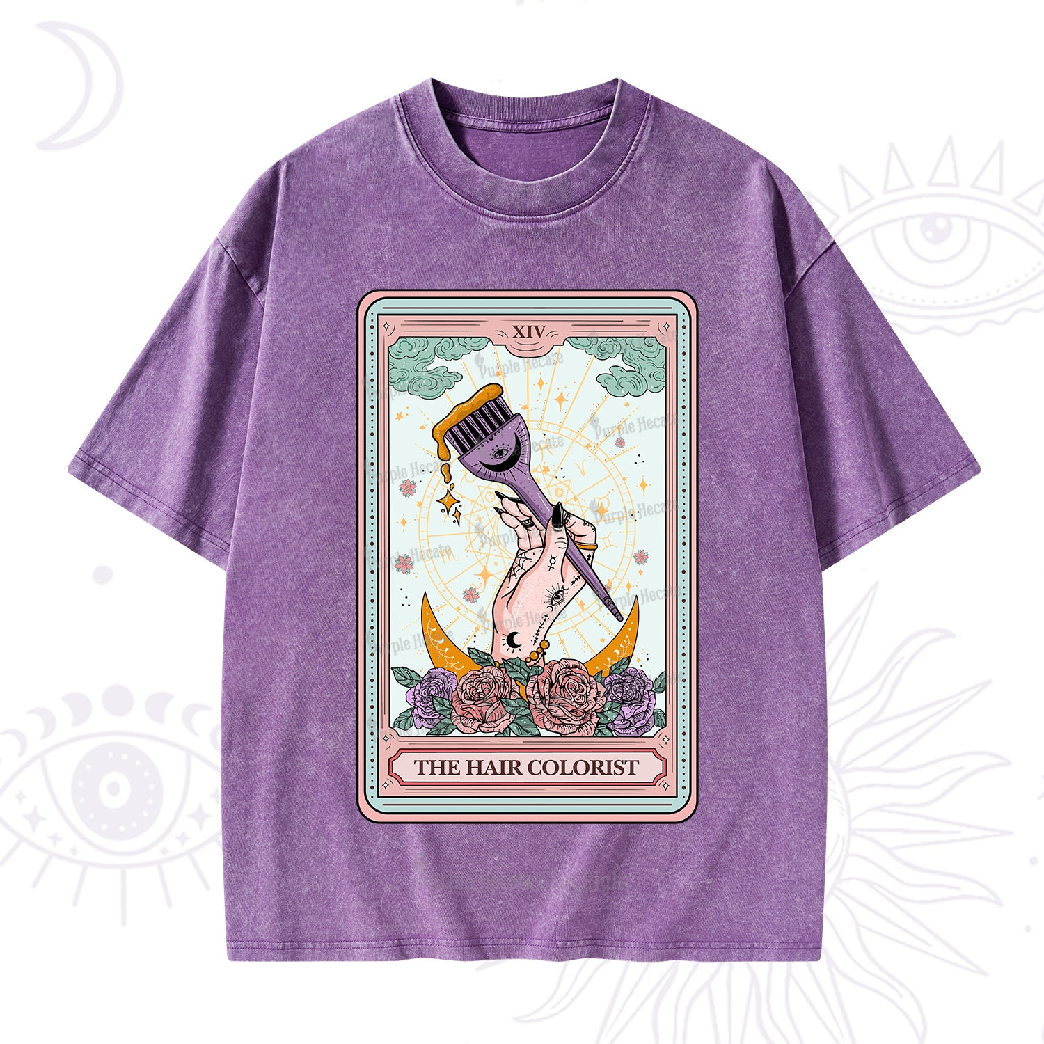 Purplehecate The Hair Colorist Tarot Washed T-Shirt