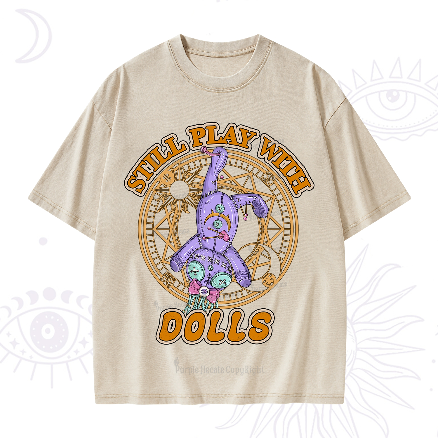 Purplehecate Still Plays With Dolls Washed T-Shirt