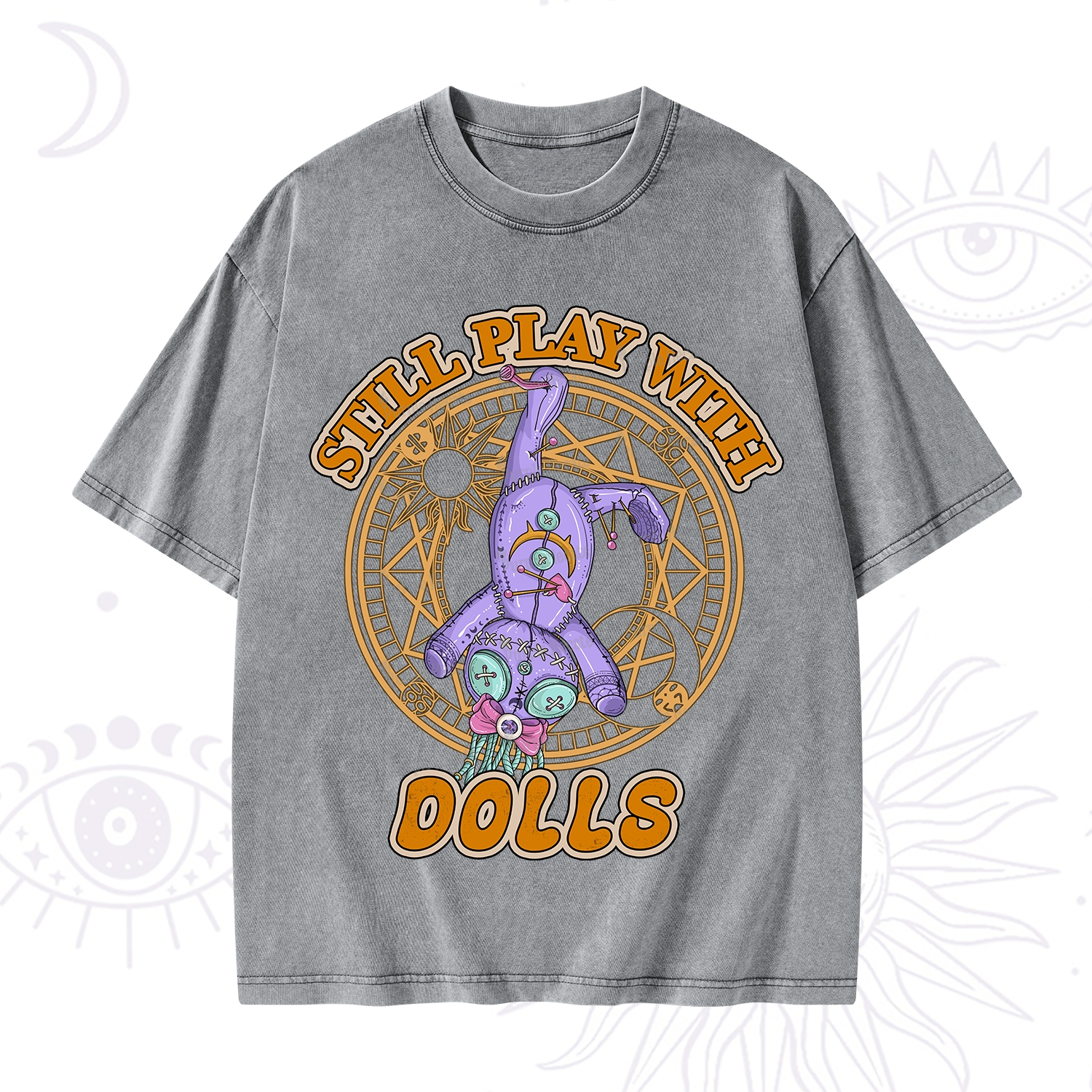 Purplehecate Still Plays With Dolls Washed T-Shirt