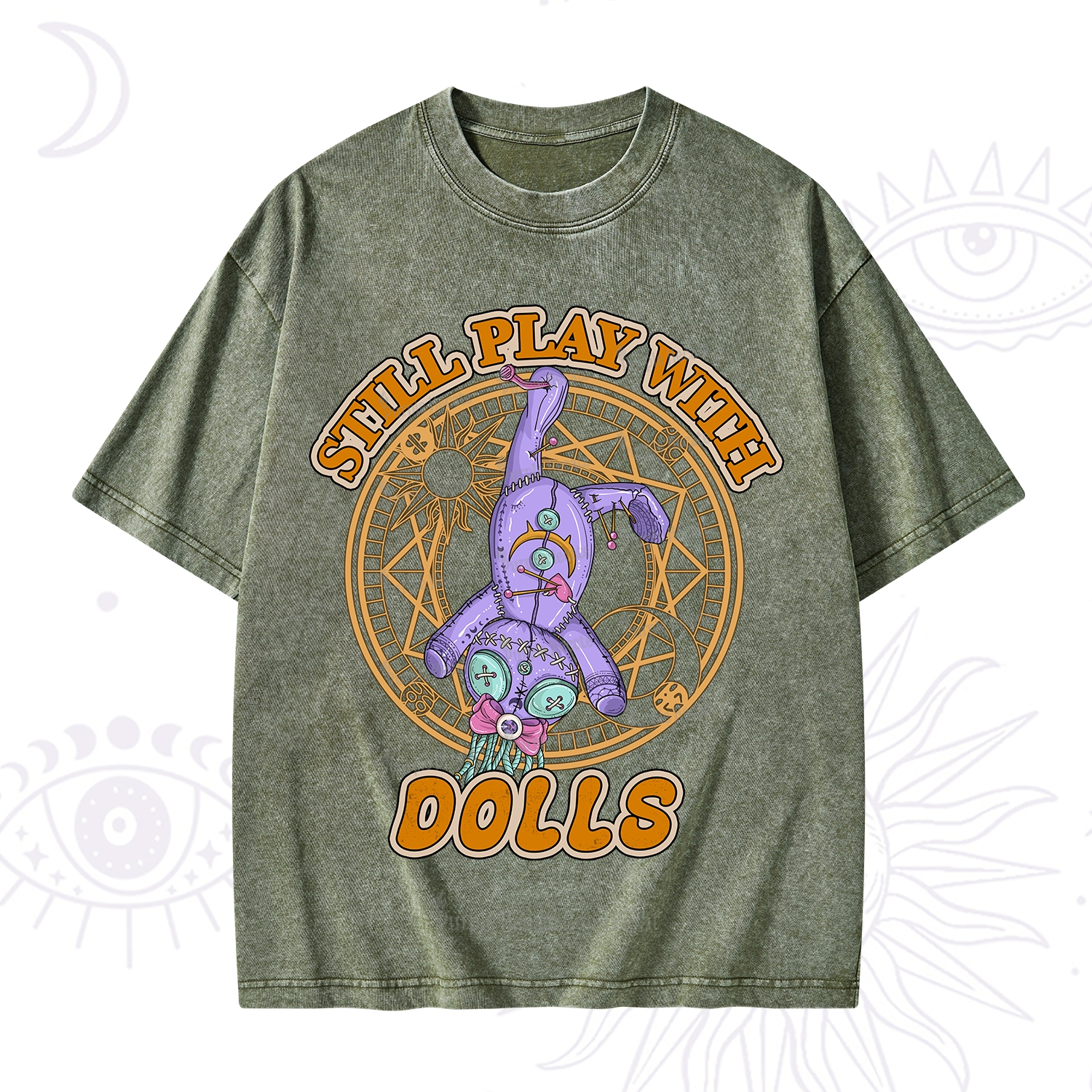 Purplehecate Still Plays With Dolls Washed T-Shirt