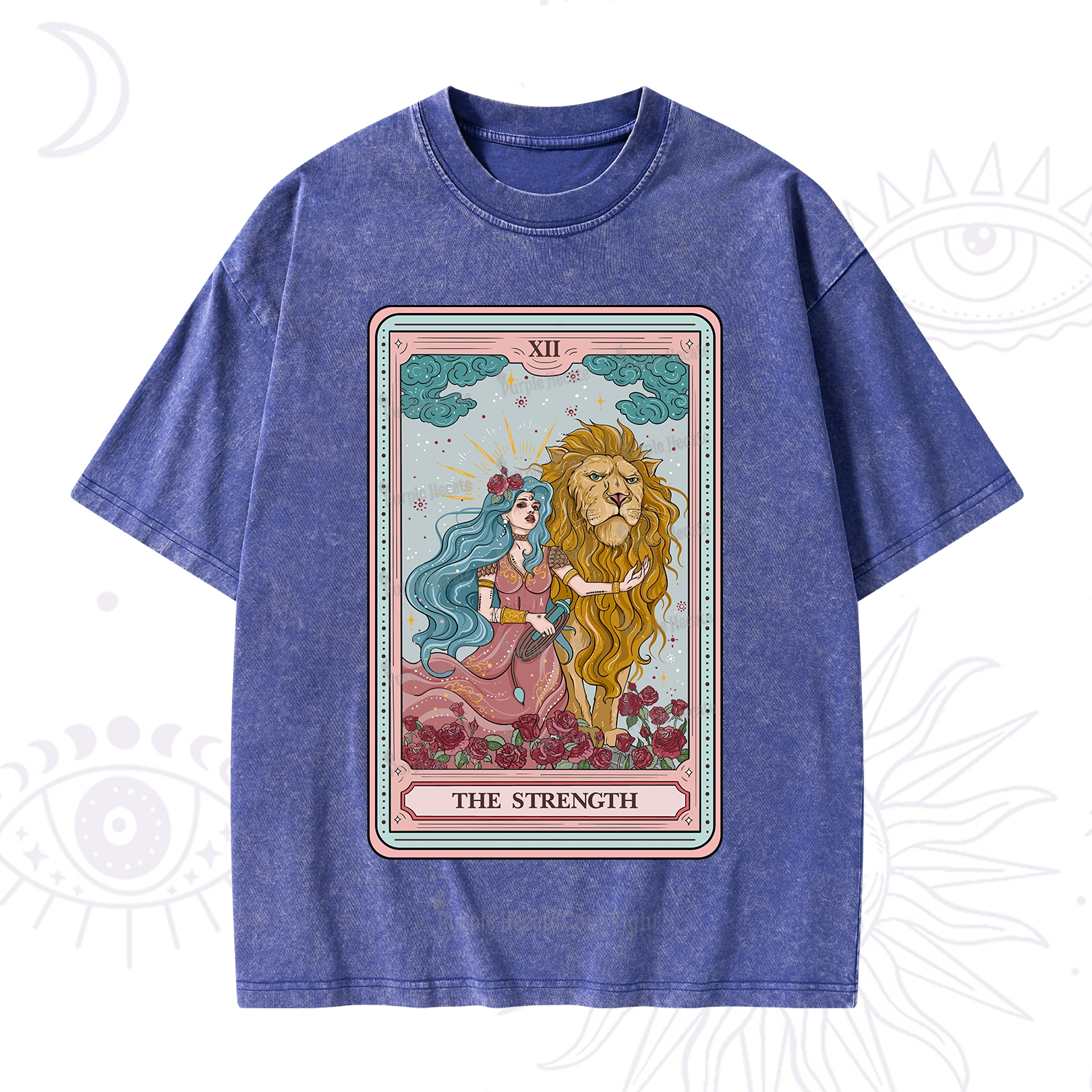 Purplehecate The Strength Tarot Washed T-Shirt