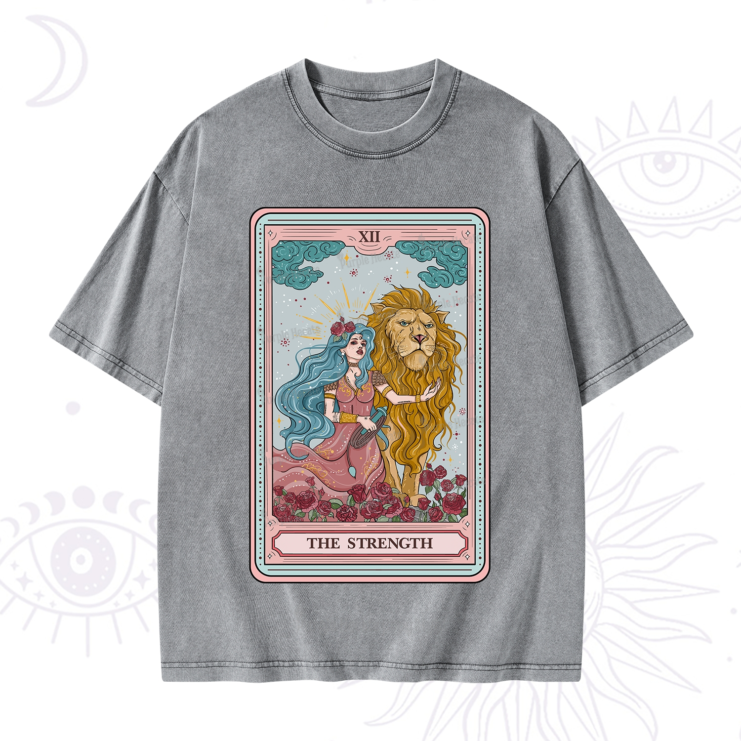 Purplehecate The Strength Tarot Washed T-Shirt
