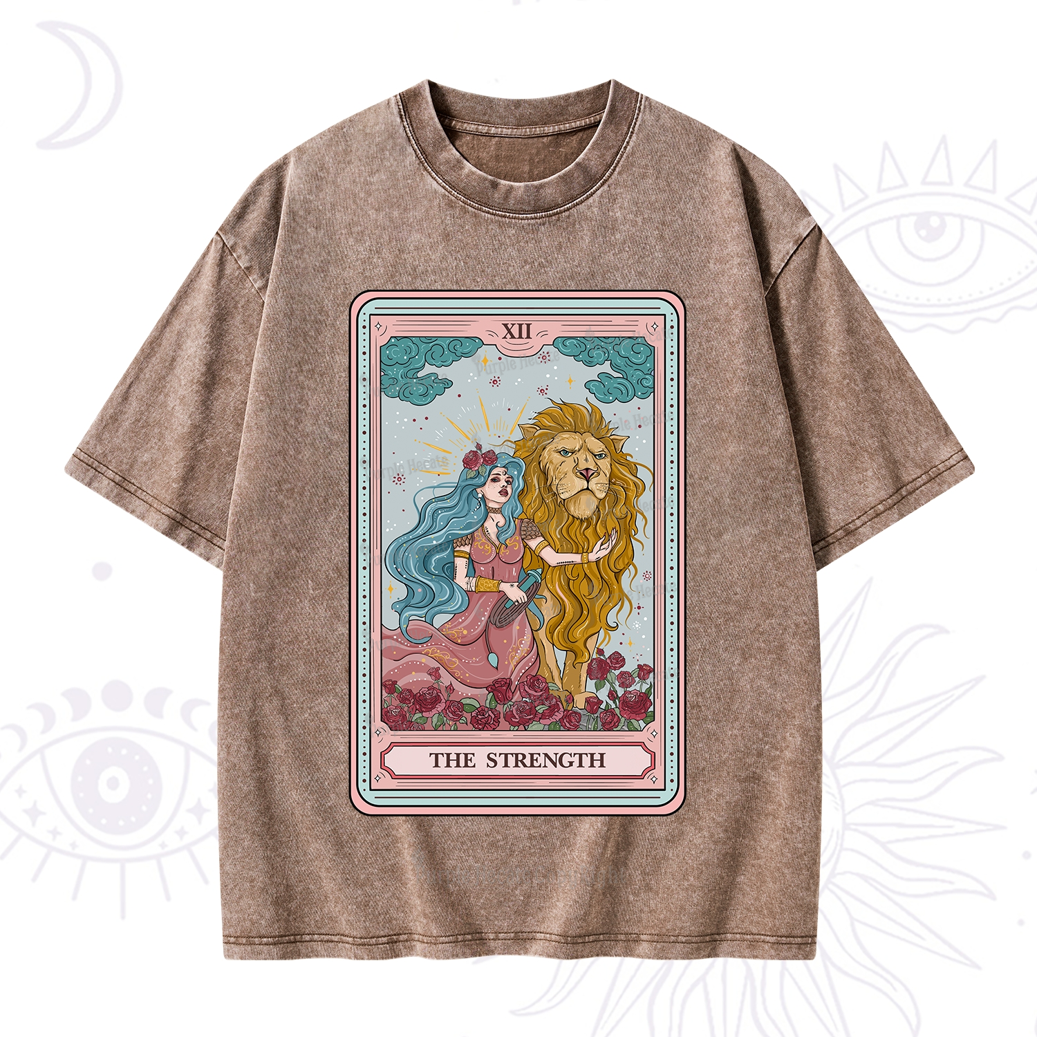 Purplehecate The Strength Tarot Washed T-Shirt