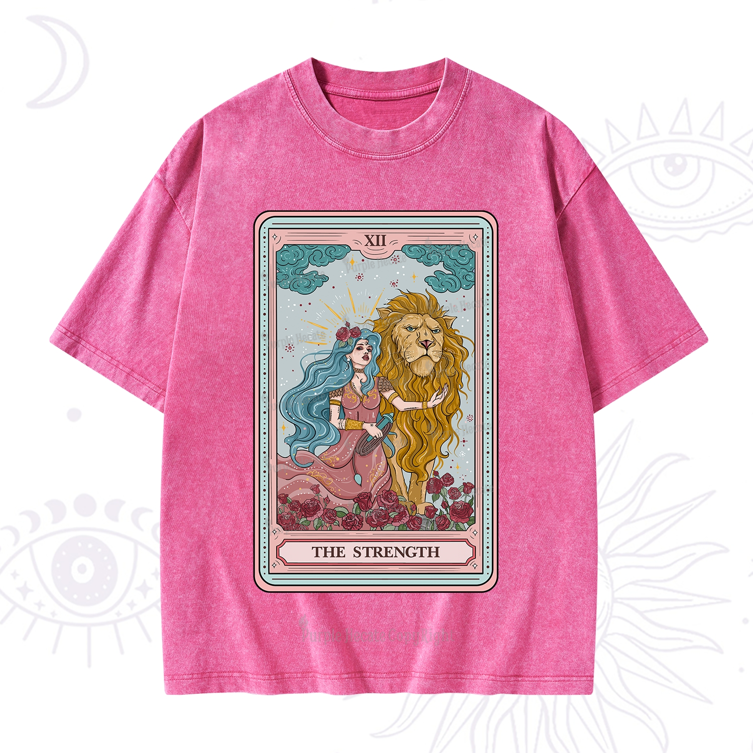 Purplehecate The Strength Tarot Washed T-Shirt