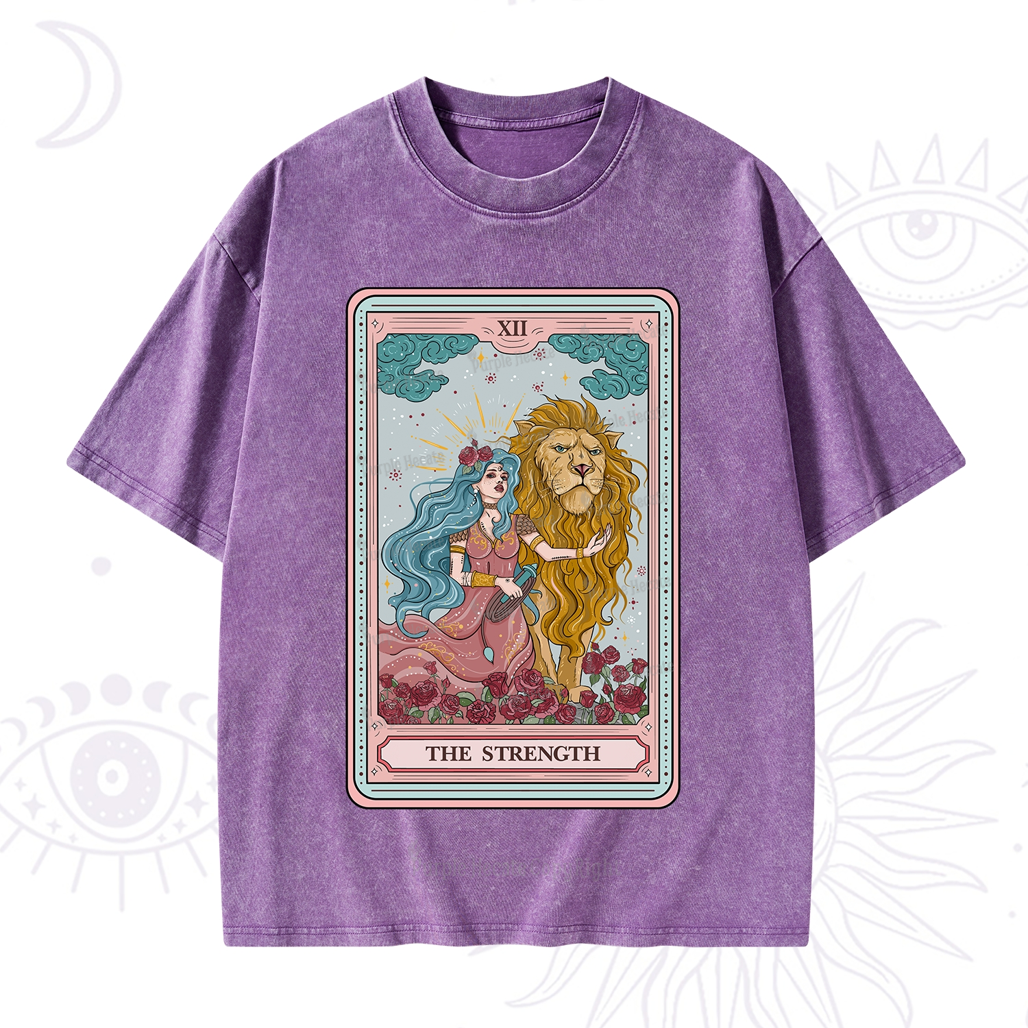 Purplehecate The Strength Tarot Washed T-Shirt