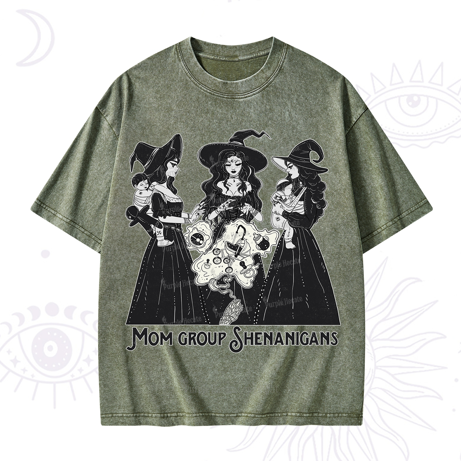Purplehecate Mom Group Shenanigans Washed T-Shirt