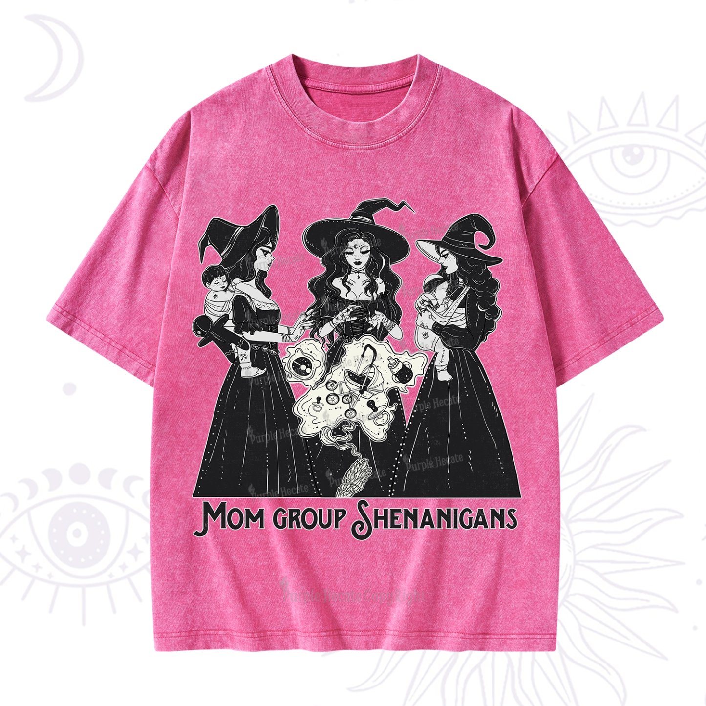 Purplehecate Mom Group Shenanigans Washed T-Shirt